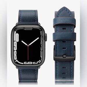 Navy Smartwatch Band with Black Buckle